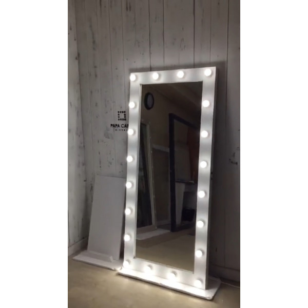 Выполненная работа: гримерное зеркало с подсветкой и подставкой 180х80 см (г. Салехард)